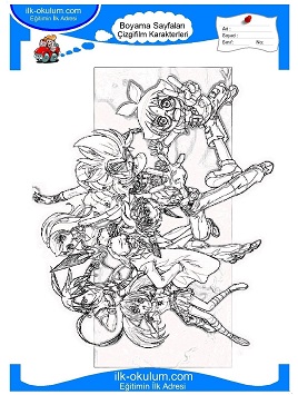 Çocuklar İçin Bakugan Boyama Sayfaları 